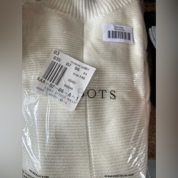 Talbots Cream Tunic Textured Sweater - Picture 7 of 7